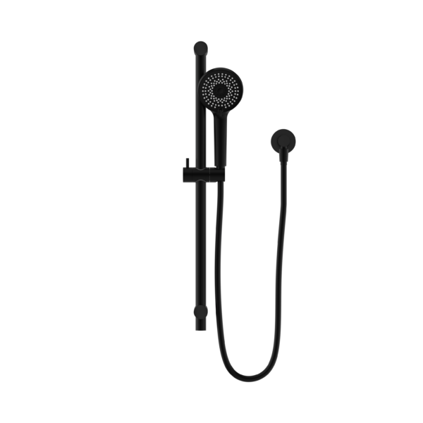 ROUND METAL PROJECT RAIL SHOWER MATTE BLACK (NR318MB)