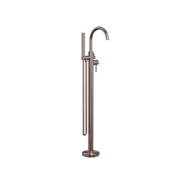 MECCA ROUND FREESTANDING BATH MIXER WITH HAND SHOWER BRUSHED BRONZE (NR210903aBZ)