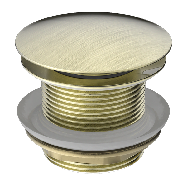 40MM BATH POP-UP PLUG WITH REMOVABLE WASTE NO OVERFLOW AGED BRASS (NRA707AB)
