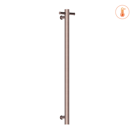 HEATED VERTICAL TOWEL RAIL BRUSHED BRONZE (NRV900HBZ)