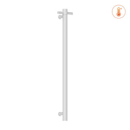 HEATED VERTICAL TOWEL RAIL MATTE WHITE (NRV900HMW)