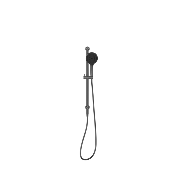 MECCA SHOWER RAIL WITH AIR SHOWER II GUN METAL (NR221905gGM)