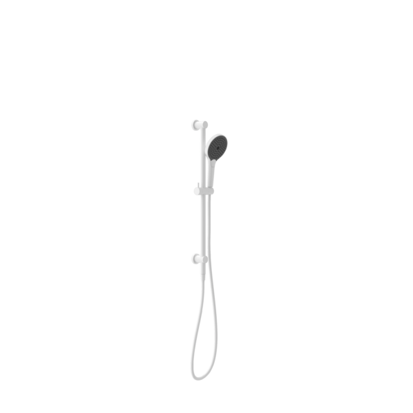 MECCA SHOWER RAIL WITH AIR SHOWER II MATTE WHITE (NR221905gMW)