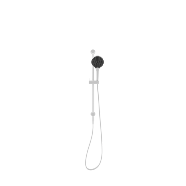 MECCA SHOWER RAIL WITH AIR SHOWER II MATTE WHITE (NR221905gMW)