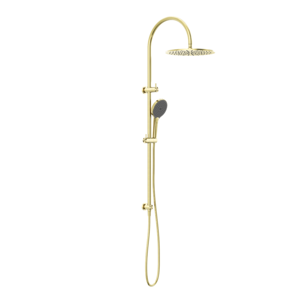 MECCA TWIN SHOWER SET WITH AIR SHOWER II BRUSHED GOLD (NR221905hBG)