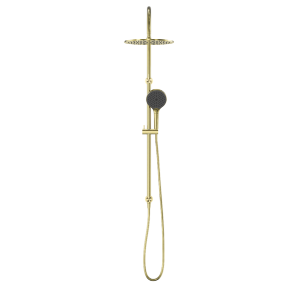 MECCA TWIN SHOWER SET WITH AIR SHOWER II BRUSHED GOLD (NR221905hBG)