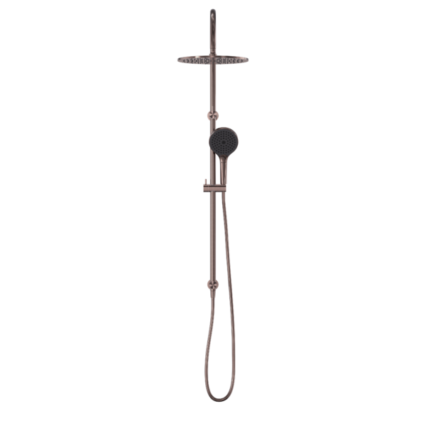 MECCA TWIN SHOWER SET WITH AIR SHOWER II BRUSHED BRONZE (NR221905hBZ)