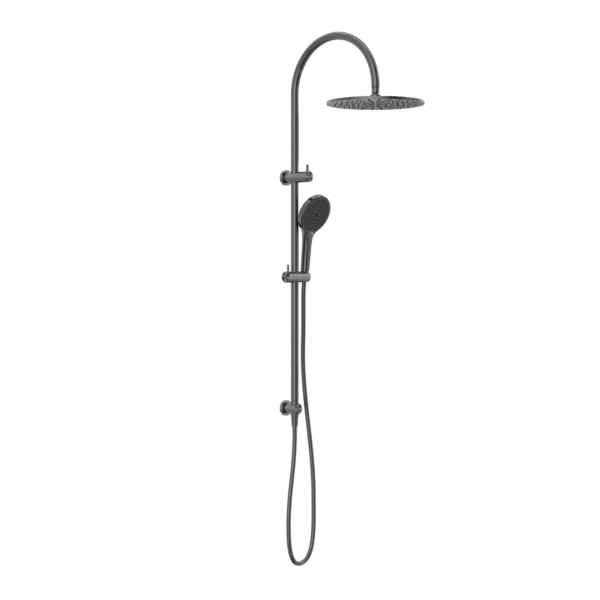 MECCA TWIN SHOWER SET WITH AIR SHOWER II GUN METAL (NR221905hGM)