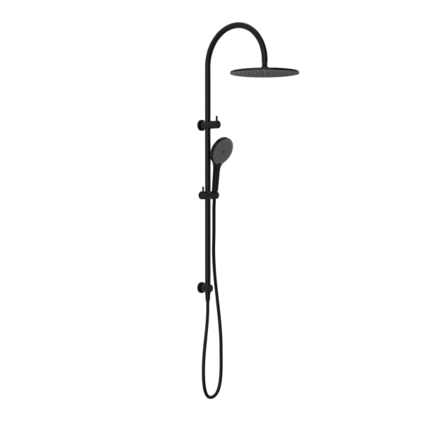 MECCA TWIN SHOWER SET WITH AIR SHOWER II MATTE BLACK (NR221905hMB)