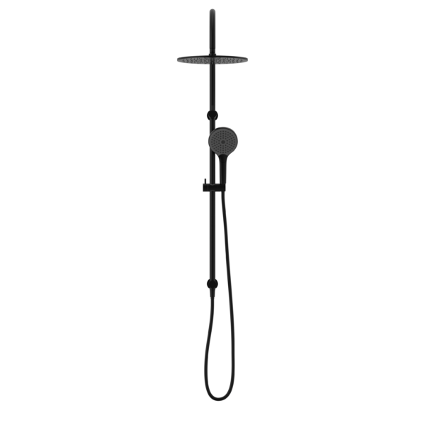 MECCA TWIN SHOWER SET WITH AIR SHOWER II MATTE BLACK (NR221905hMB)