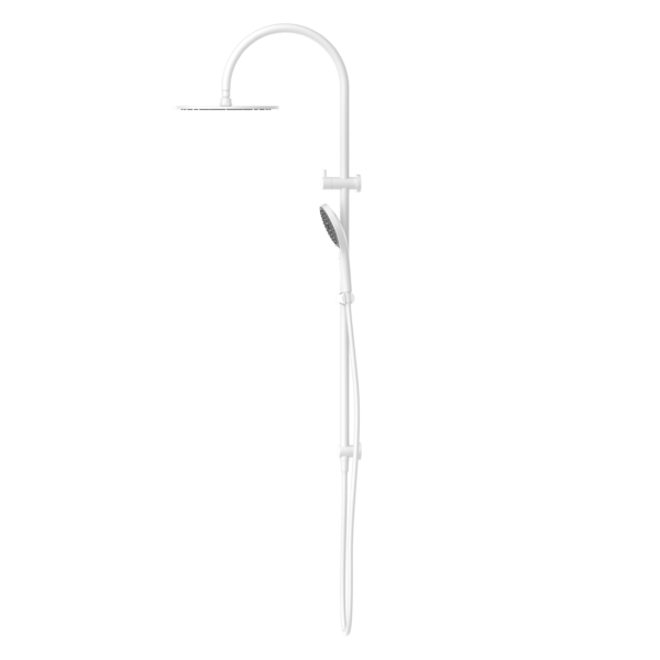 MECCA TWIN SHOWER SET WITH AIR SHOWER II MATTE WHITE (NR221905hMW)