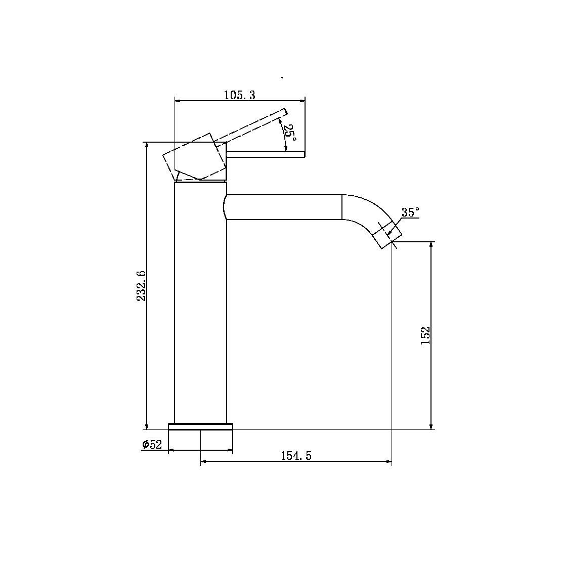 MECCA MID TALL BASIN MIXER BRUSHED NICKEL (NR221901eBN)