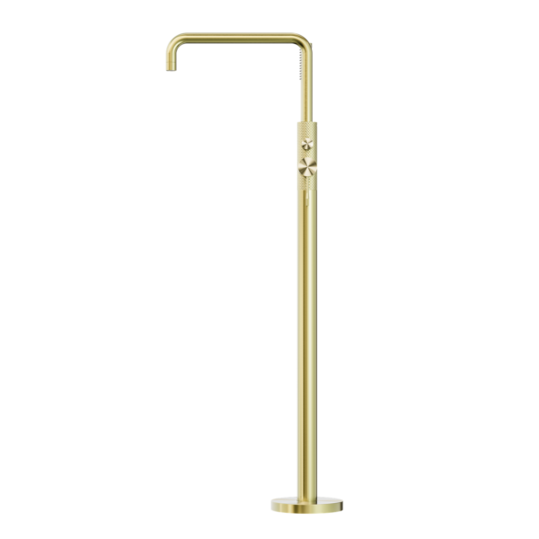 Opal Freestanding Bath Mixer With Hand Shower BRUSHED GOLD (NR251903aBG)