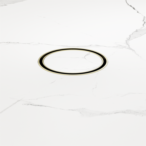 100mm Round Tile Insert Floor Waste 50mm Outlet BRUSHED GOLD (NRFW003BG)
