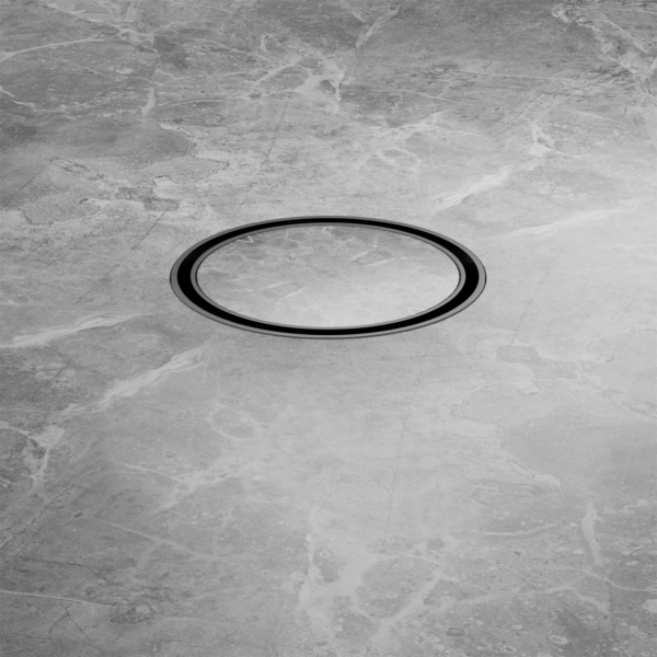 100mm Round Tile Insert Floor Waste 50mm Outlet GUN METAL (NRFW003GM)