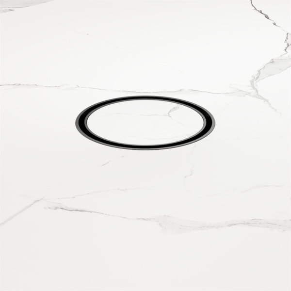 100mm Round Tile Insert Floor Waste 50mm Outlet GUN METAL (NRFW003GM)