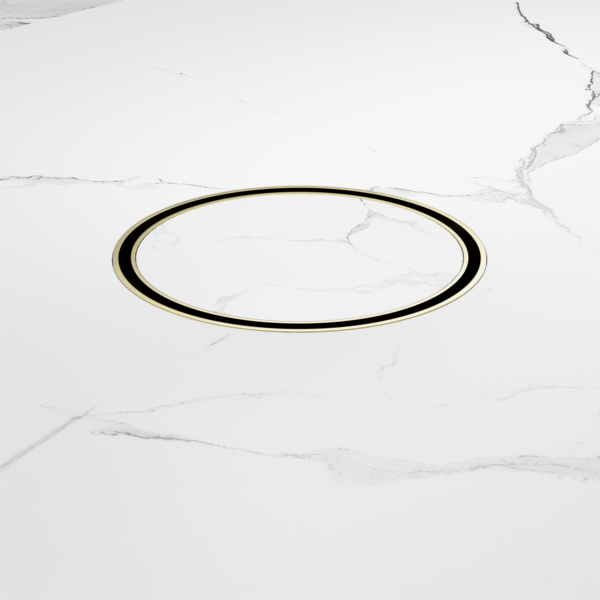 130mm Round Tile Insert Floor Waste 80mm Outlet BRUSHED GOLD (NRFW004BG)