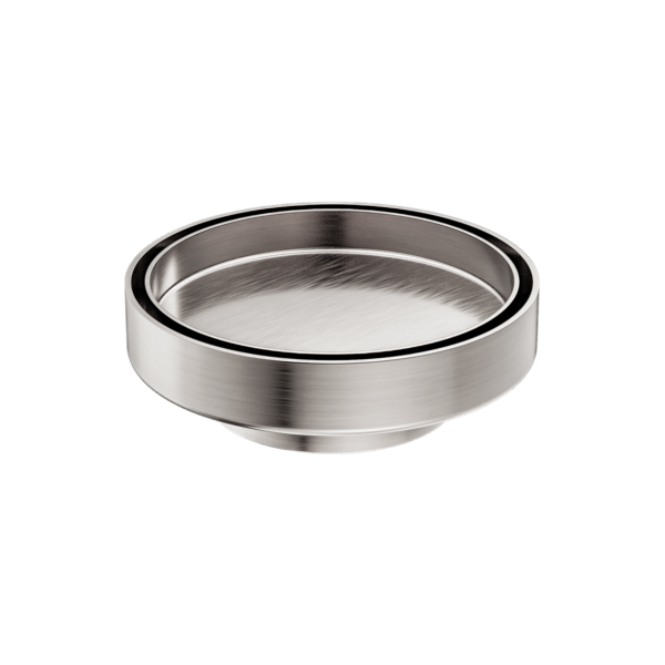 130mm Round Tile Insert Floor Waste 80mm Outlet BRUSHED NICKEL (NRFW004BN)