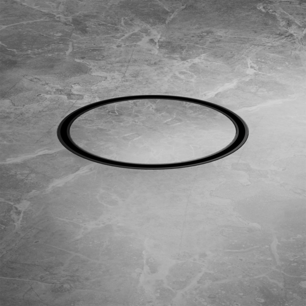 130mm Round Tile Insert Floor Waste 80mm Outlet MATTE BLACK (NRFW004MB)