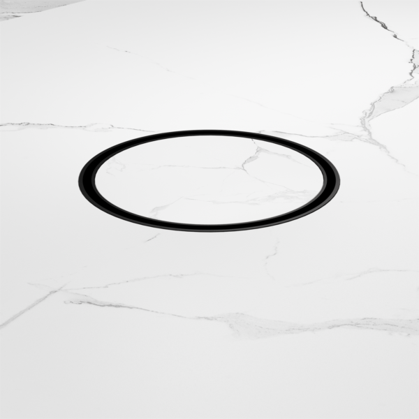 130mm Round Tile Insert Floor Waste 80mm Outlet MATTE BLACK (NRFW004MB)