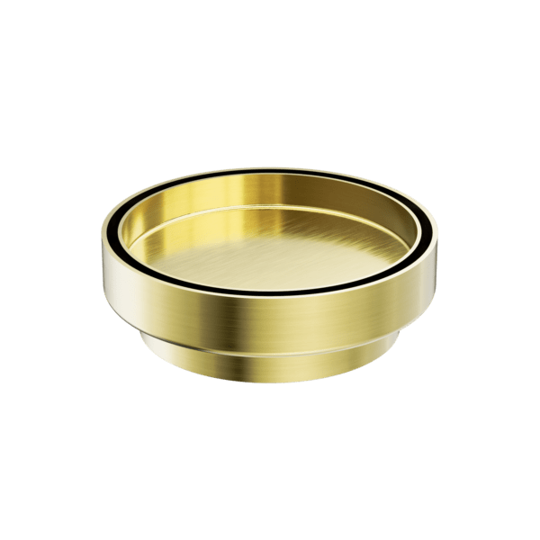 130mm Round Tile Insert Floor Waste 100mm Outlet BRUSHED GOLD (NRFW005BG)