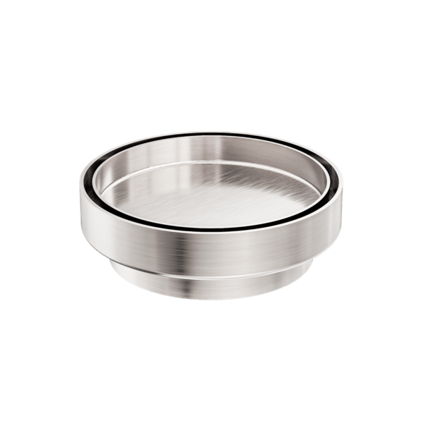 130mm Round Tile Insert Floor Waste 100mm Outlet BRUSHED NICKEL (NRFW005BN)