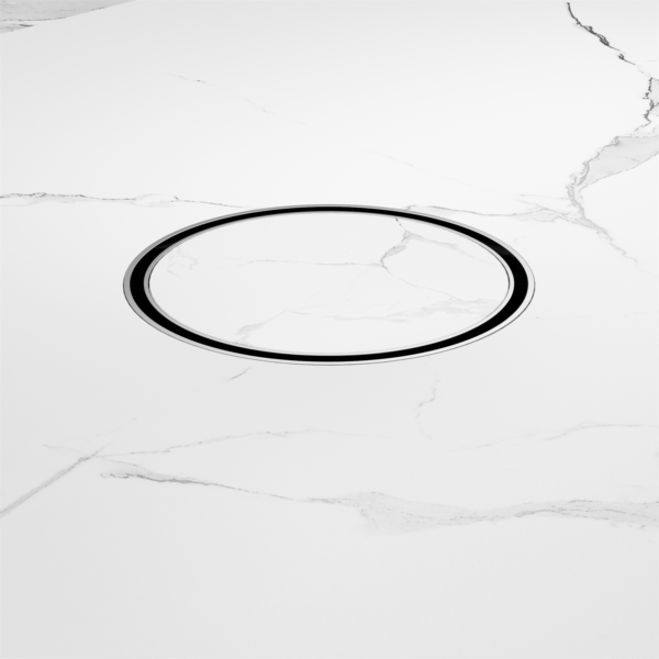 130mm Round Tile Insert Floor Waste 100mm Outlet BRUSHED NICKEL (NRFW005BN)