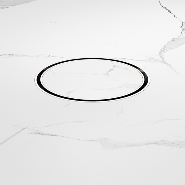 130mm Round Tile Insert Floor Waste 100mm Outlet CHROME (NRFW005CH)
