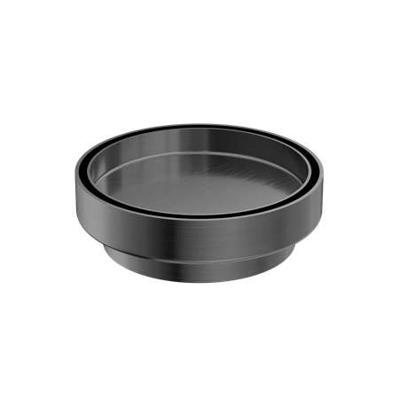 130mm Round Tile Insert Floor Waste 100mm Outlet GUN METAL (NRFW005GM)