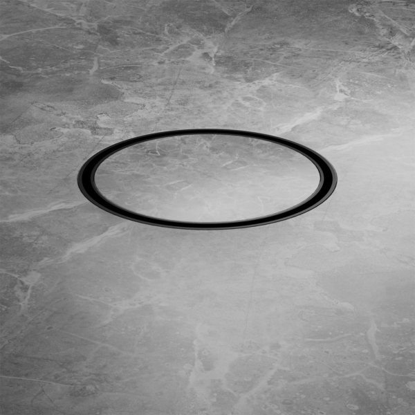 130mm Round Tile Insert Floor Waste 100mm Outlet MATTE BLACK (NRFW005MB)