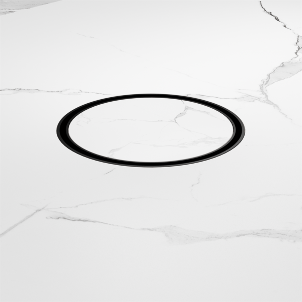 130mm Round Tile Insert Floor Waste 100mm Outlet MATTE BLACK (NRFW005MB)