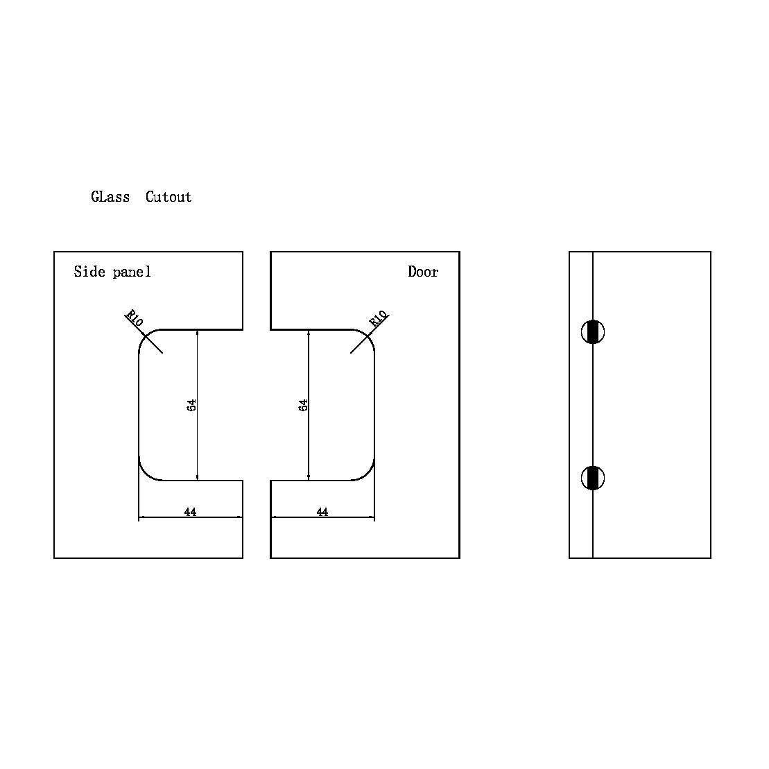 180 DEGREE GLASS TO GLASS SHOWER HINGE 10MM GLASS BRUSHED GOLD(NRSH102BG)