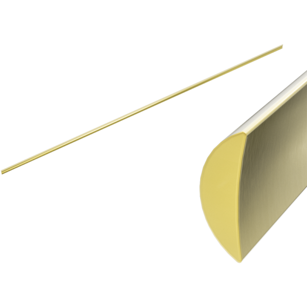HALF ROUND WATER SEAL RAIL 750MM BRUSHED GOLD (NRSH401BG)