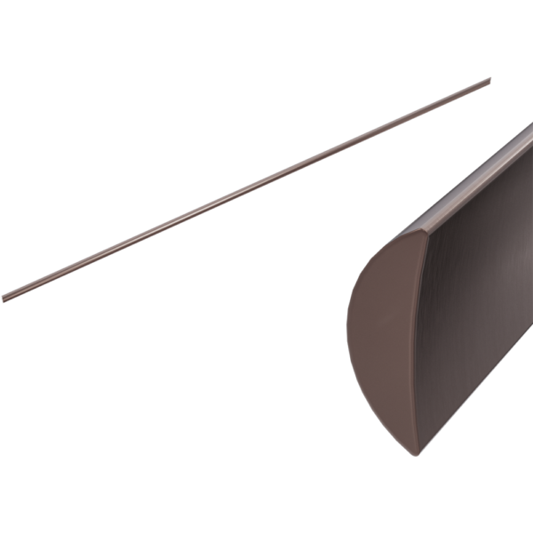 HALF ROUND WATER SEAL RAIL 750MM BRUSHED BRONZE (NRSH401BZ)