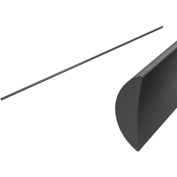 HALF ROUND WATER SEAL RAIL 750MM GUN METAL (NRSH401GM)