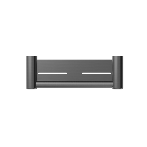 MECCA CARE 25MM GRAB RAIL WITH SHELF 300MM GUN METAL (NRCR2512cGM)