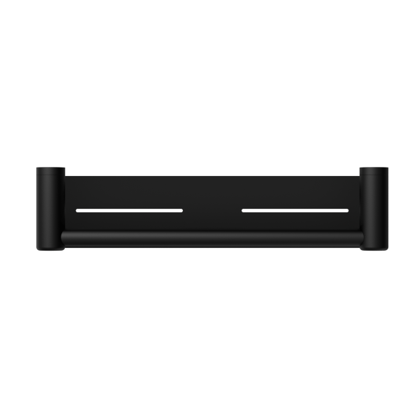 MECCA CARE 25MM GRAB RAIL WITH SHELF 450MM MATTE BLACK (NRCR2518CMB)