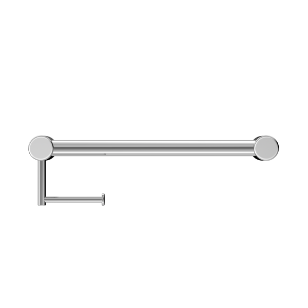 MECCA CARE 32MM GRAB RAIL WITH TOILET ROLL HOLDER 450MM CHROME (NRCR3218aCH)