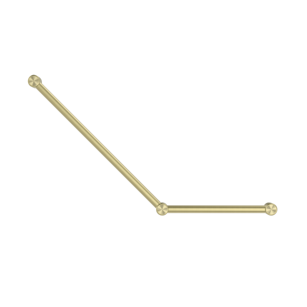 MECCA CARE 32MM AMBULANT TOILET GRAB RAIL 45 DEGREE 750x450MM BRUSHED GOLD (NRCR3245aBG)