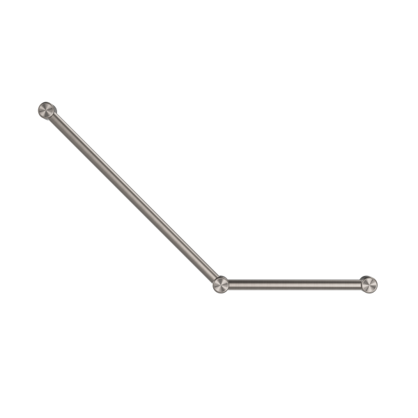 MECCA CARE 32MM AMBULANT TOILET GRAB RAIL 45 DEGREE 750x450MM BRUSHED NICKEL (NRCR3245aBN)
