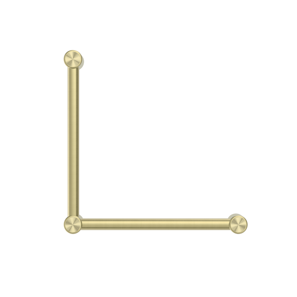 MECCA CARE 32MM AMBULANT TOILET GRAB RAIL 90 DEGREE 450x450MM BRUSHED GOLD (NRCR3290aBG)