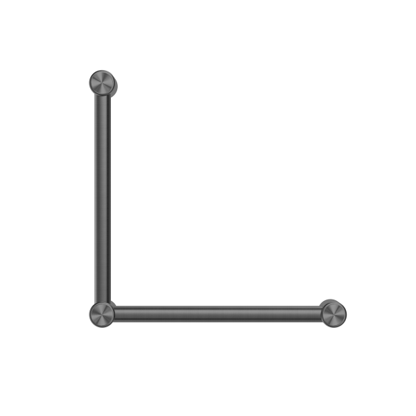 MECCA CARE 32MM AMBULANT TOILET GRAB RAIL 90 DEGREE 450x450MM GUN METAL (NRCR3290aGM)