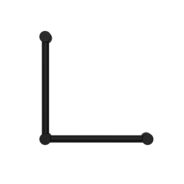 MECCA CARE 32MM AMBULANT TOILET GRAB RAIL 90 DEGREE 450x450MM MATTE BLACK (NRCR3290aMB)