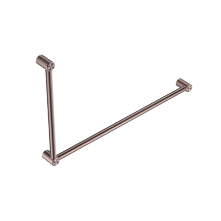 MECCA CARE 32MM DDA GRAB RAIL SET 90 DEGREE 600X1000MM BRUSHED BRONZE (NRCR3290BZ)