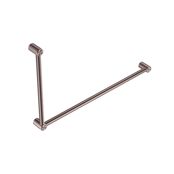 MECCA CARE 32MM DDA GRAB RAIL SET 90 DEGREE 600X1000MM BRUSHED BRONZE (NRCR3290BZ)