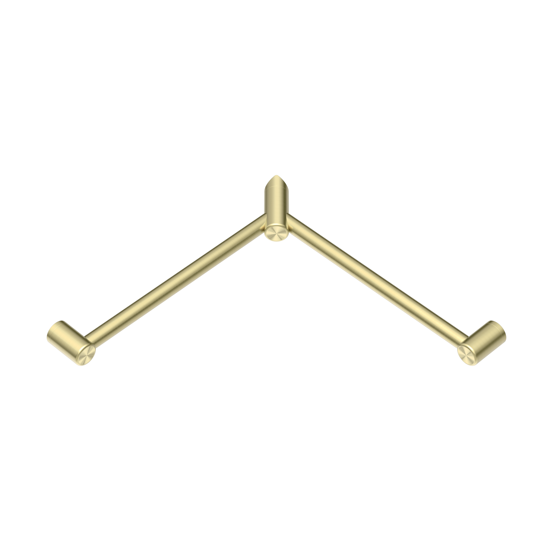 MECCA CARE 32MM WRAP AROUND CORNER GRAB RAIL 600X600MM BRUSHED GOLD (NRCR3290wBG)