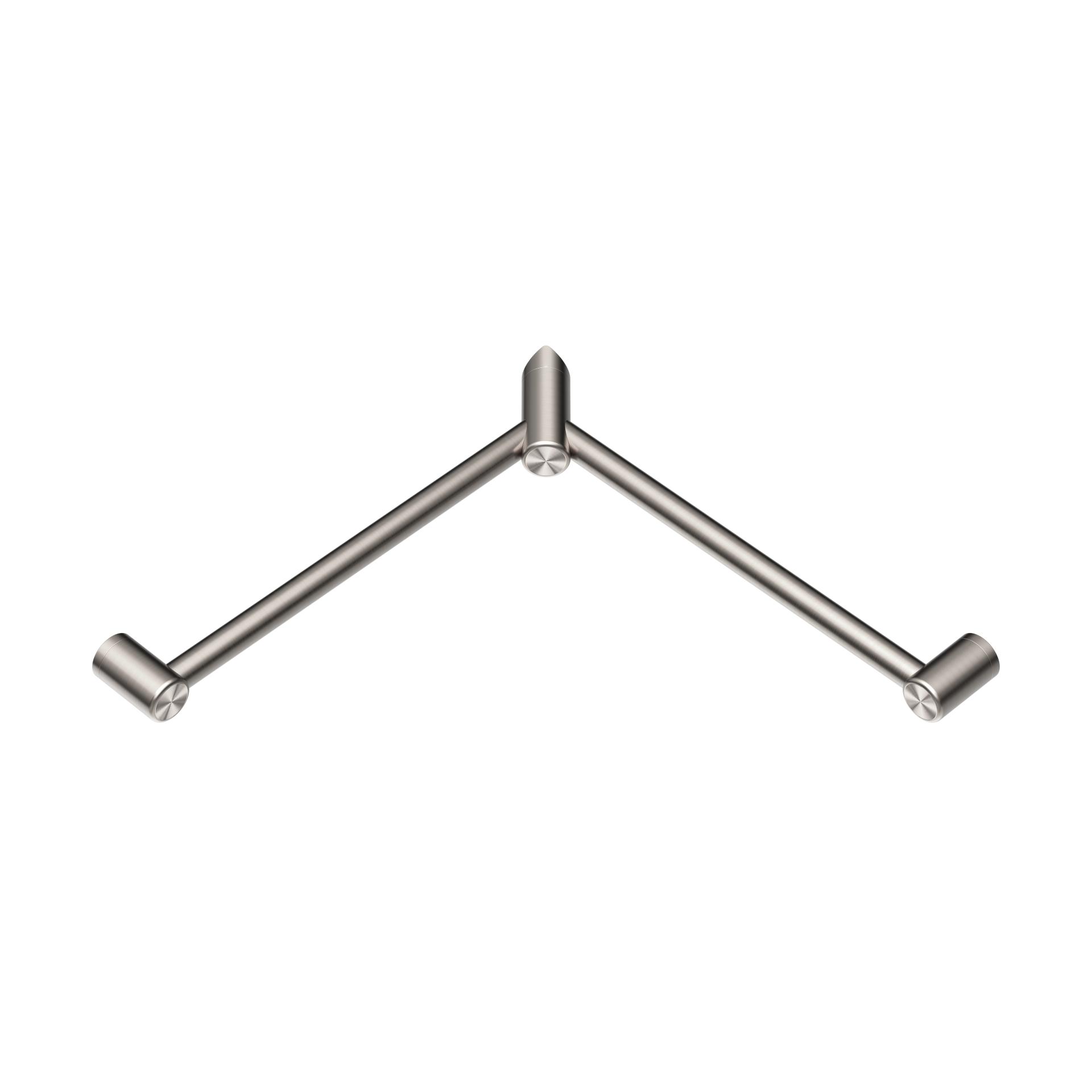 MECCA CARE 32MM WRAP AROUND CORNER GRAB RAIL 600X600MM BRUSHED NICKEL (NRCR3290wBN)