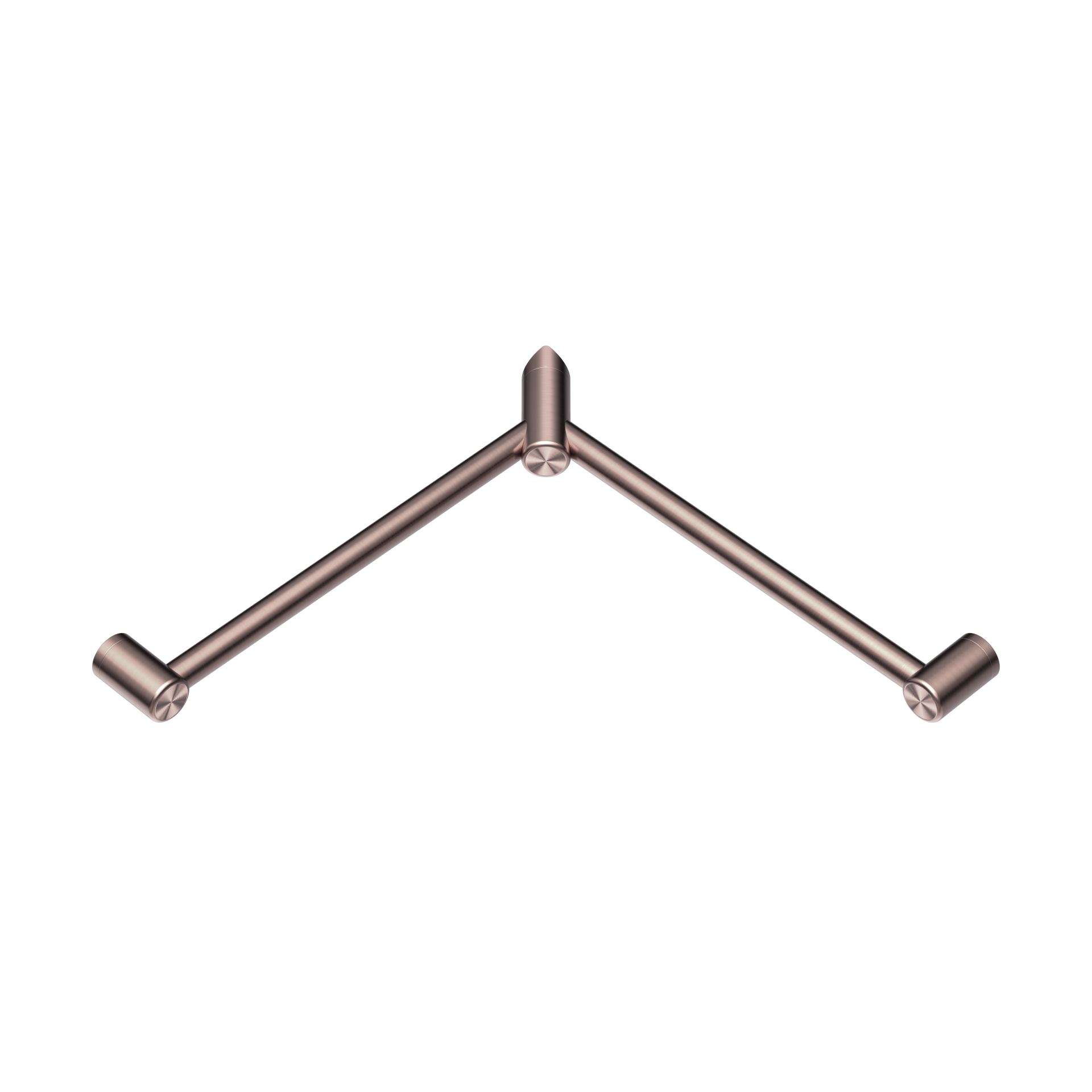 MECCA CARE 32MM WRAP AROUND CORNER GRAB RAIL 600X600MM BRUSHED BRONZE (NRCR3290wBZ)