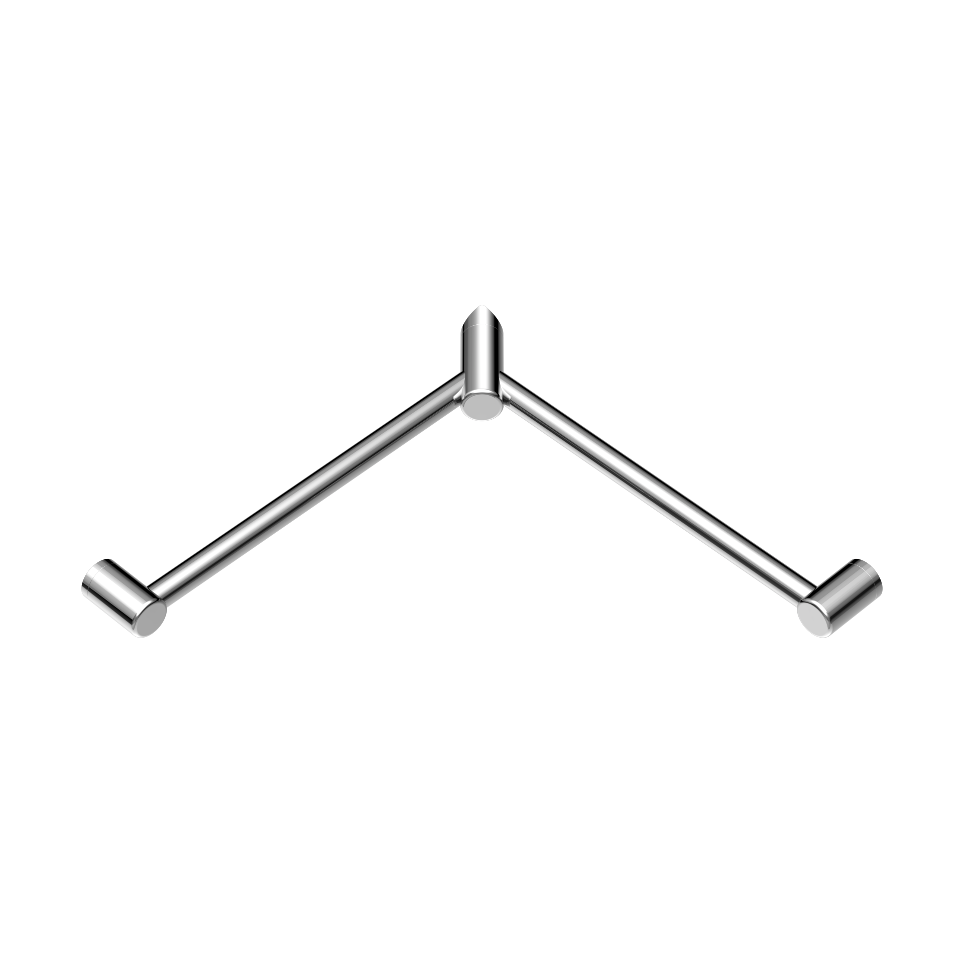 MECCA CARE 32MM WRAP AROUND CORNER GRAB RAIL 600X600MM CHROME (NRCR3290wCH)