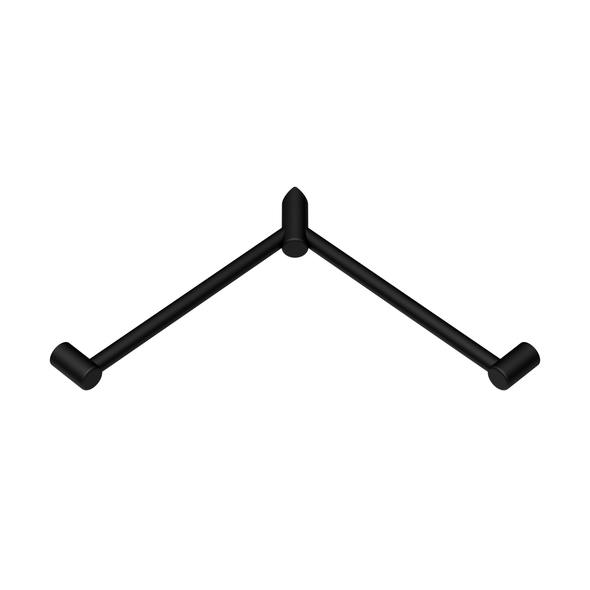 MECCA CARE 32MM WRAP AROUND CORNER GRAB RAIL 600X600MM MATTE BLACK (NRCR3290wMB)